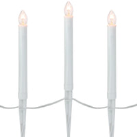 Thumbnail for 10 White C7 Candle Pathway Markers Christmas Lights - 8
