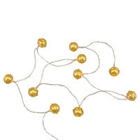 Thumbnail for 10-Count LED Gold Christmas Bells Fairy Lights, 5.5ft, Copper Wire