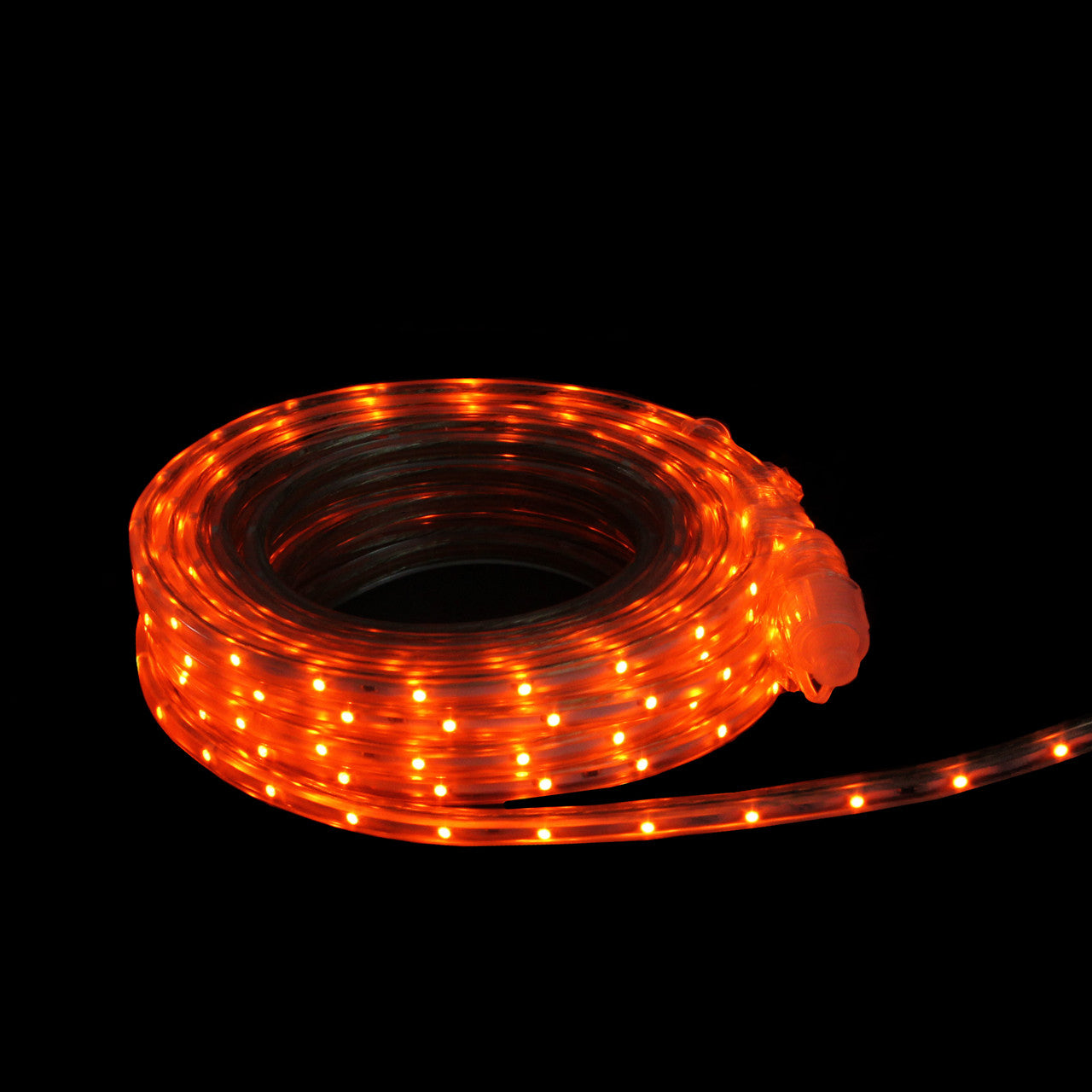 Orange LED Christmas Outdoor Linear Tape Lighting -30 ft Clear Tube