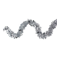 Thumbnail for 12' Shiny Holographic Silver Boa Christmas Tinsel Garland - Unlit