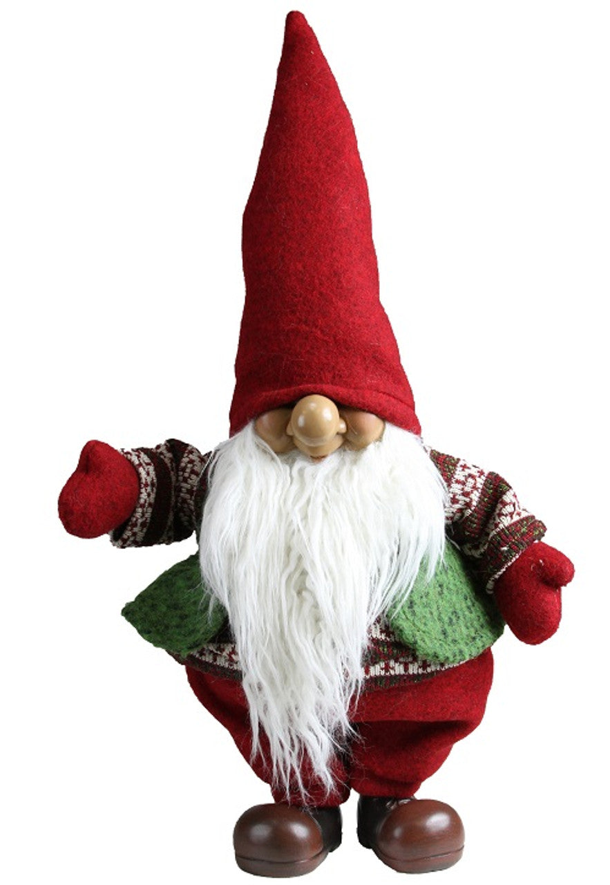 22" Red and White Gnome Christmas Tabletop Decoration