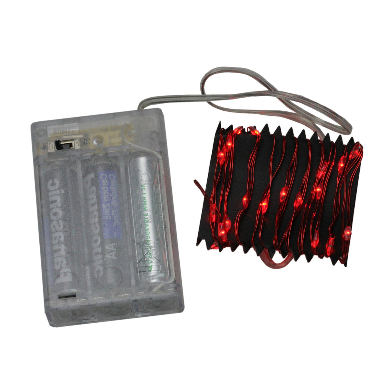 35 Battery Operated LED Micro Christmas Fairy Lights - 6 ft Red Wire