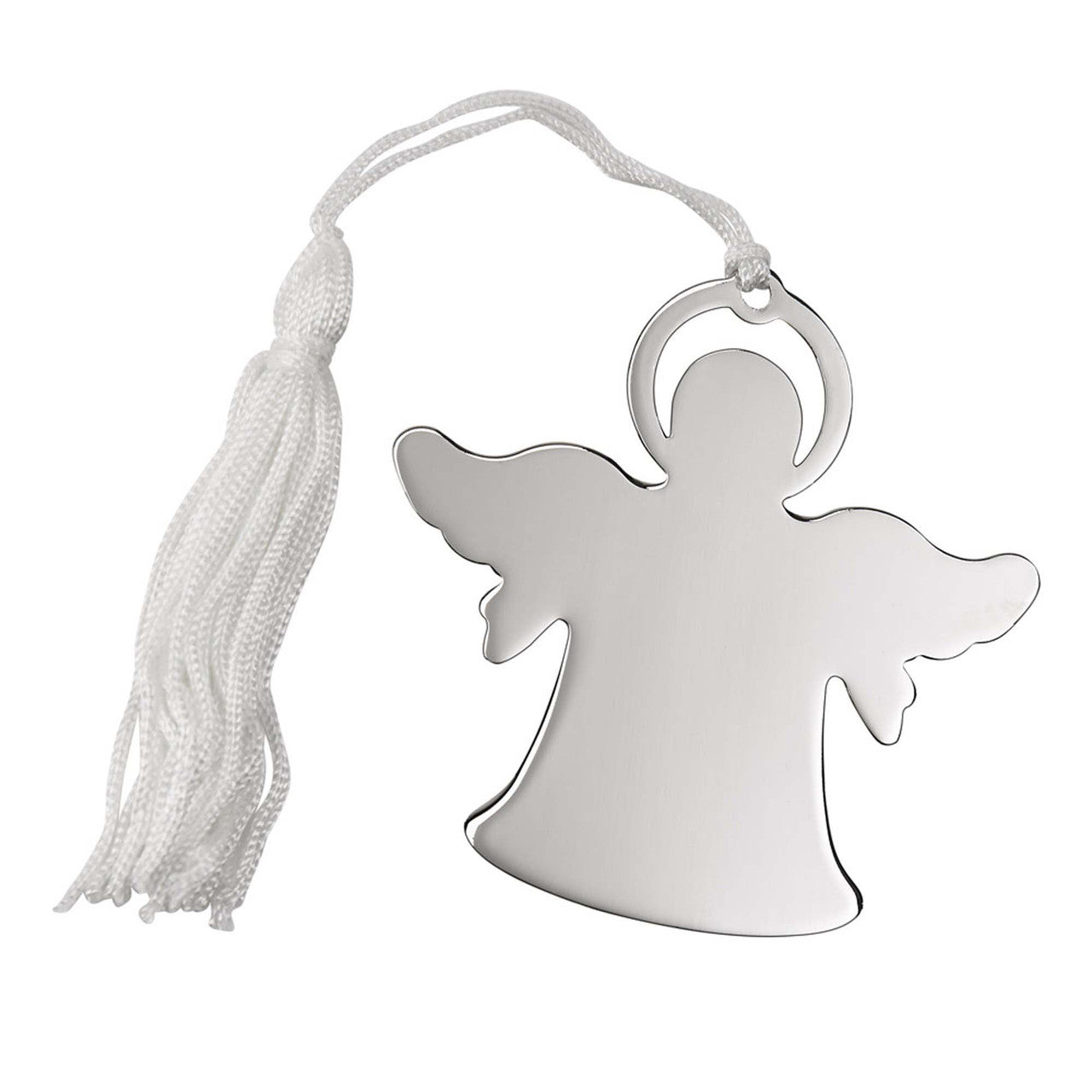 2.5" x 2.5" Holiday Collections Angel Flat Ornament with White Tassel