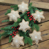 Thumbnail for Set of 6 Christmas Gingerbread Snowflakes Ornament 5.50