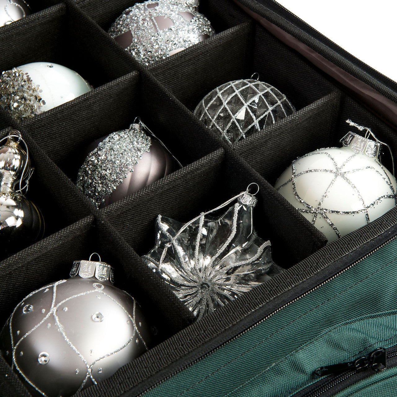 27" Green Unique Top Pocket Christmas Ornaments Storage Bag