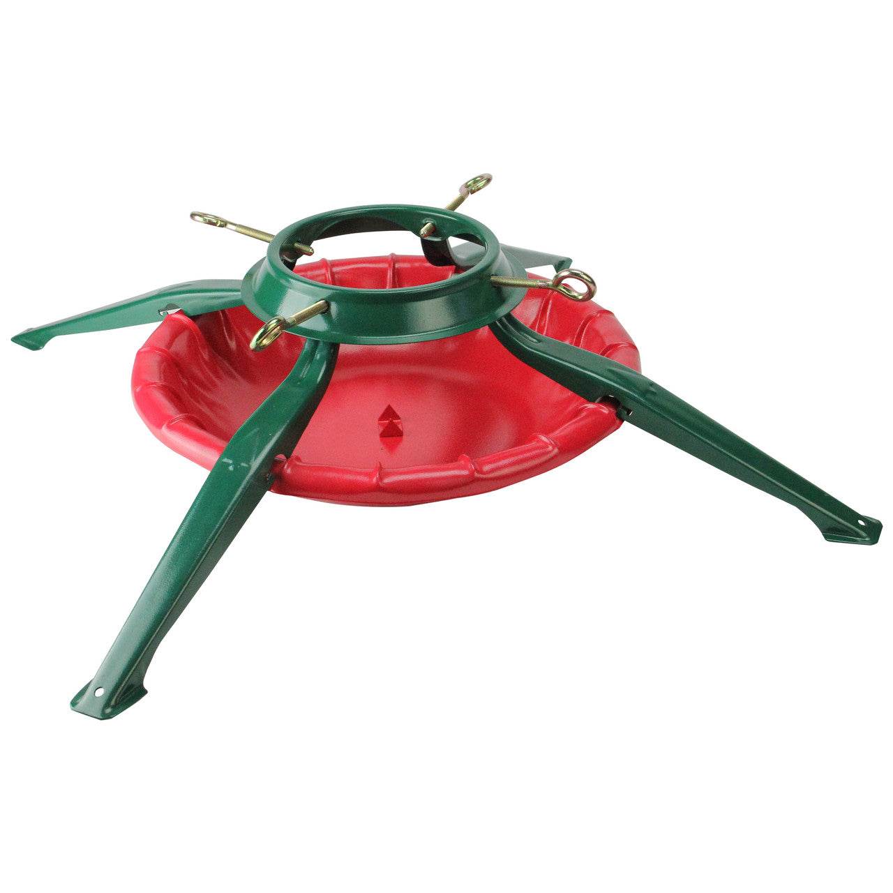 28' Green and Red Real Live Christmas Tree Stand