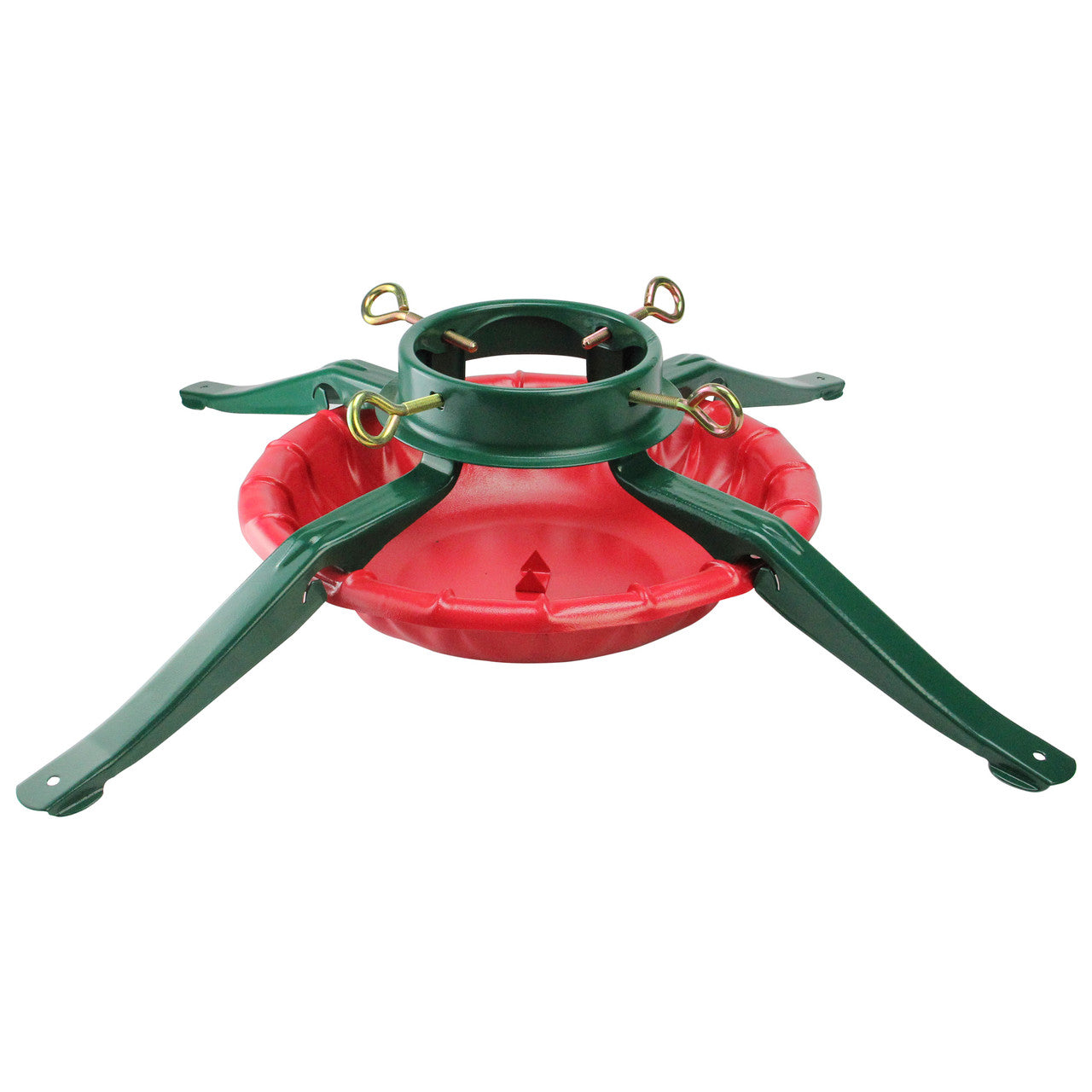 28' Green and Red Real Live Christmas Tree Stand