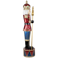 6' LED Lighted Metallic Jeweled Commercial Grade Fiberglass Christmas Nutcracker