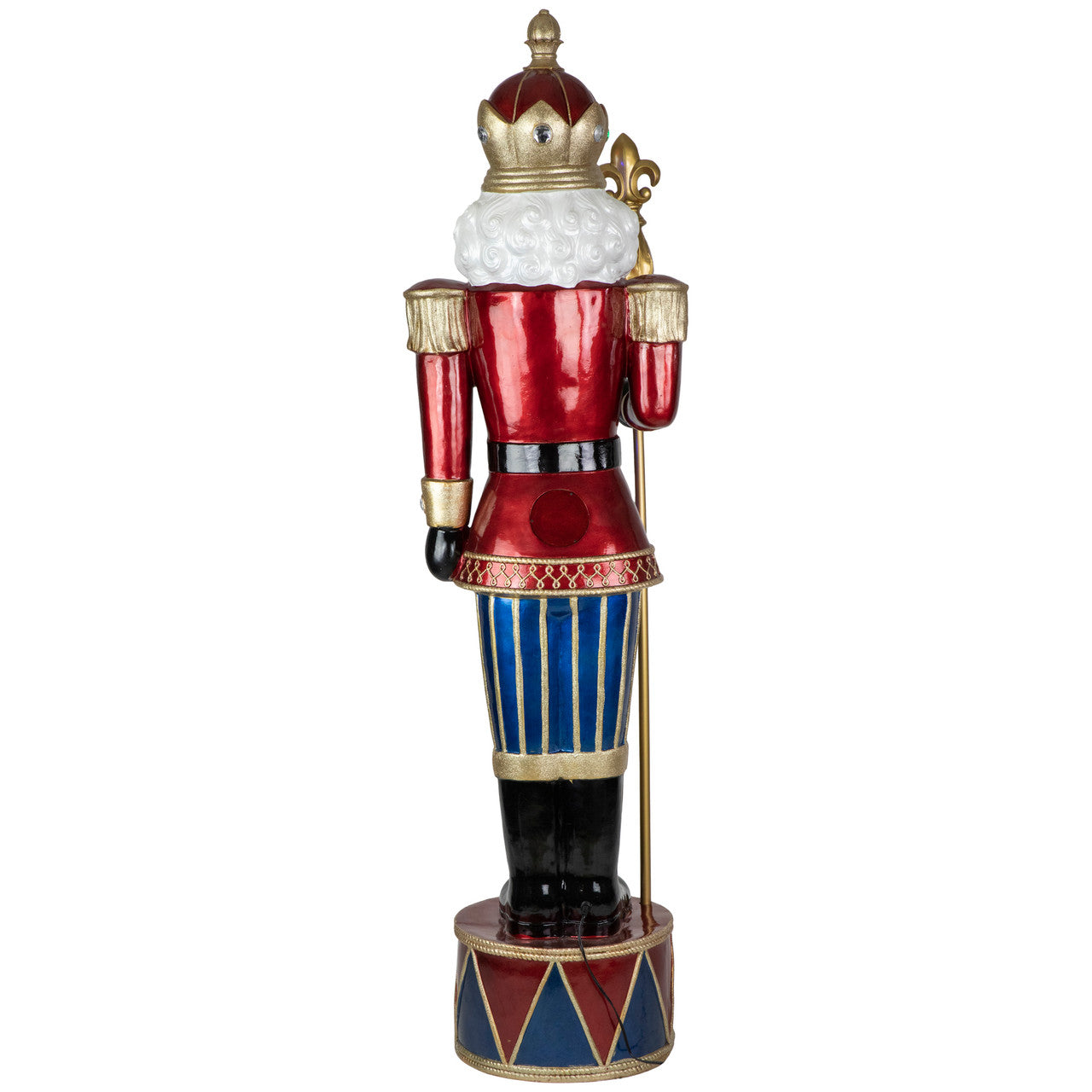 6' LED Lighted Metallic Jeweled Commercial Grade Fiberglass Christmas Nutcracker