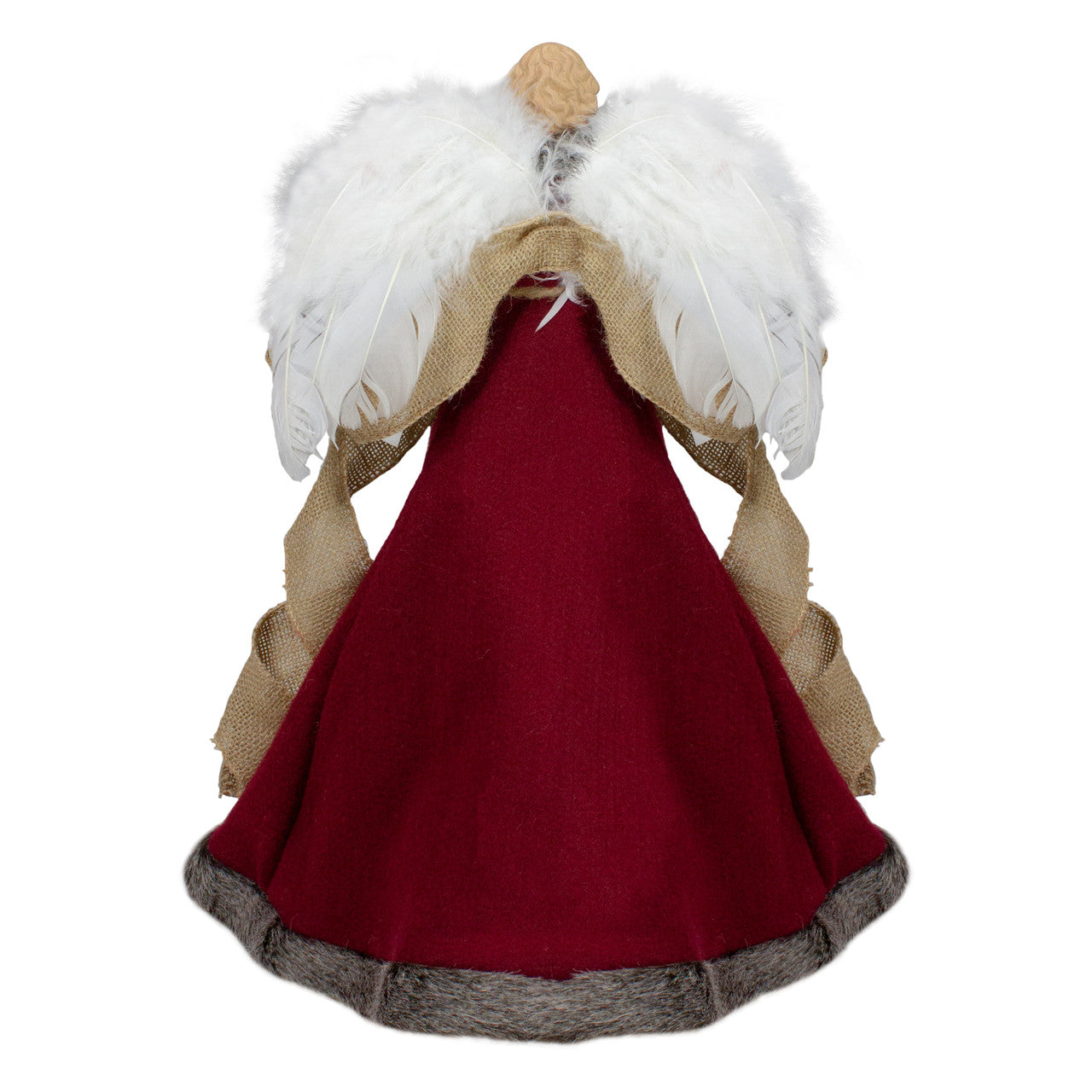 18" Green and Brown Angel in a Dress Christmas Tree Topper - Unlit