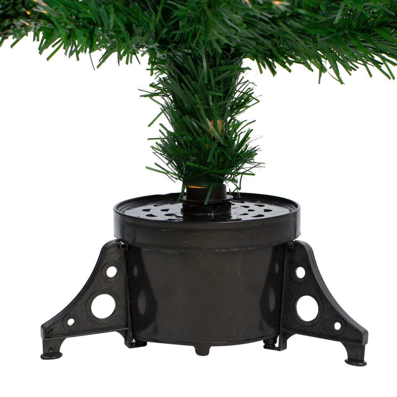 4' Pre-Lit Potted Fiber Optic Artificial Christmas Tree, Multicolor LED Lights