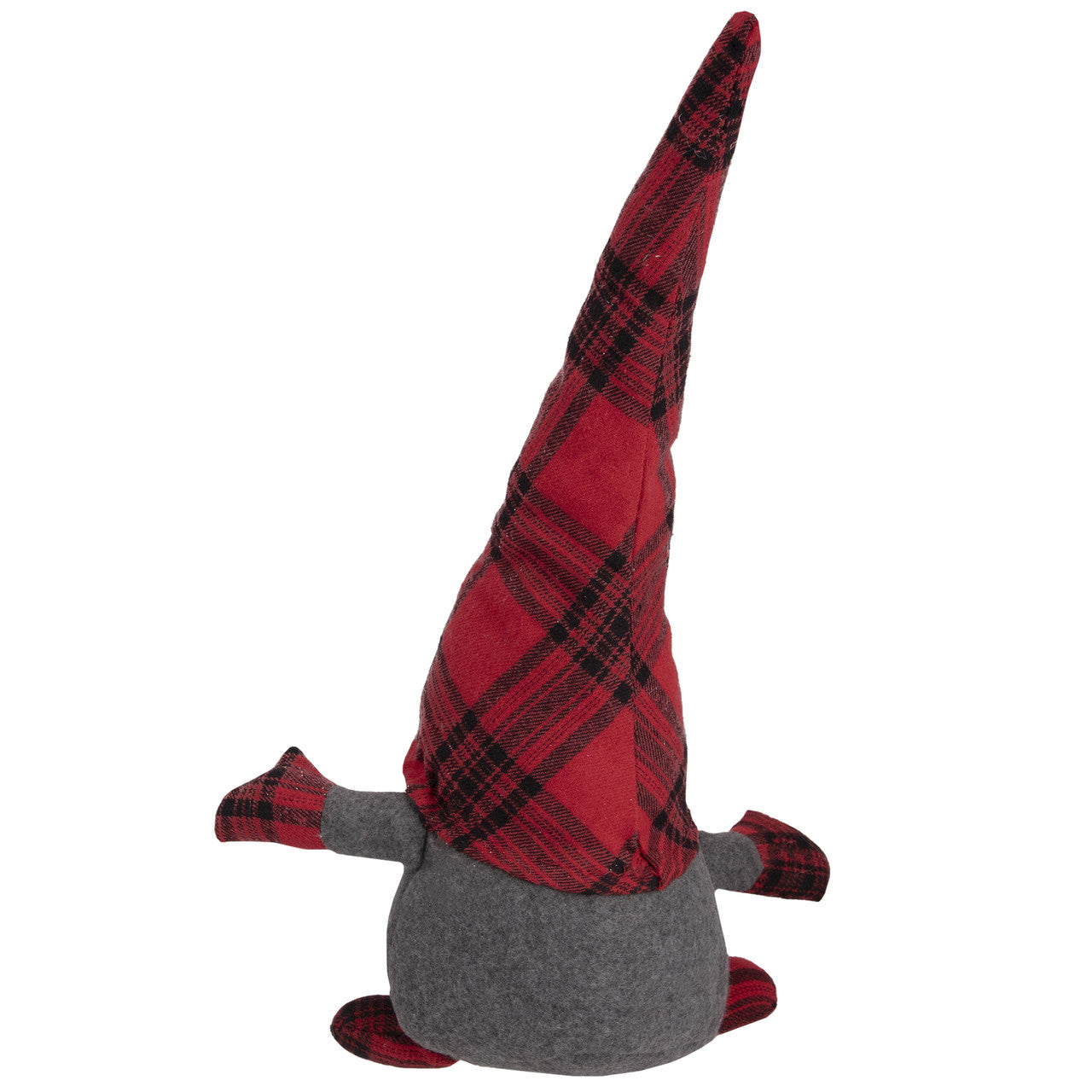 13" Red and Black Plaid Gnome Christmas Figure