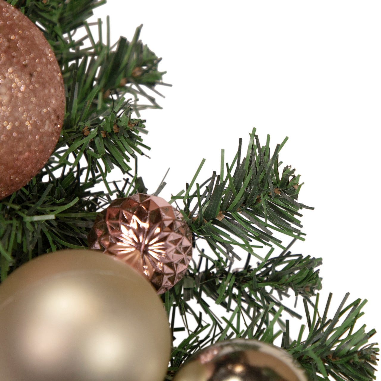 6' x 12" Green Foliage with Stars and Ornaments Artificial Christmas Garland, Unlit