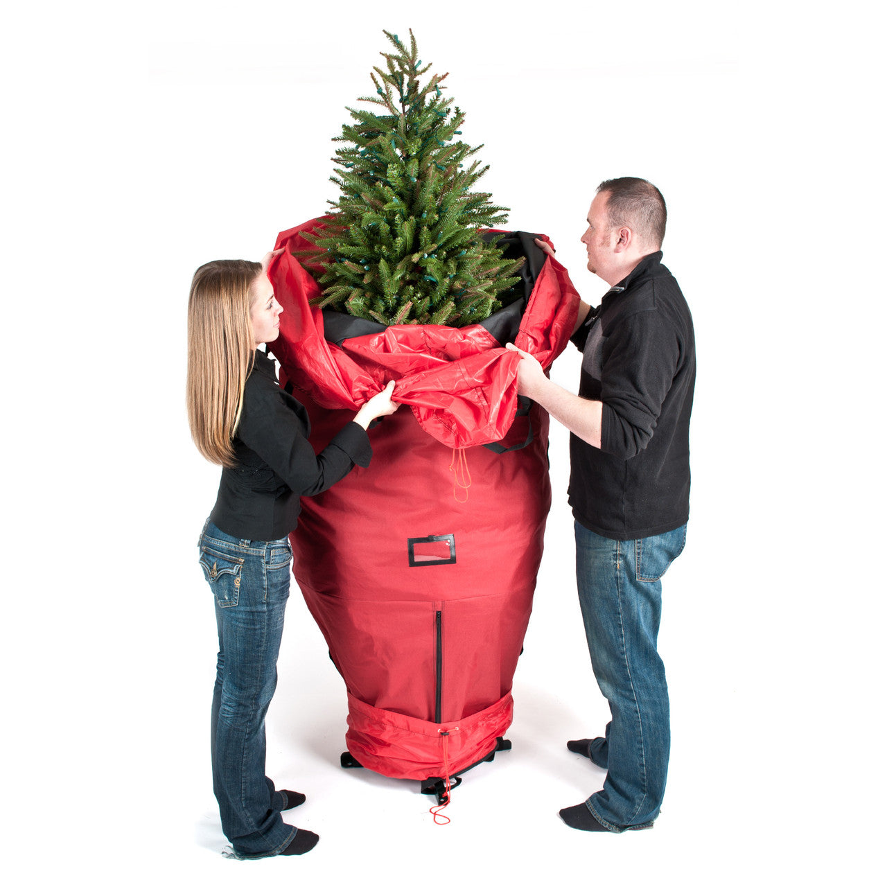 96" Large Red Upright Christmas Tree Protective Storage Bag - For Artificial Trees