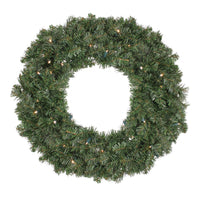 Thumbnail for Pre-Lit LED Canadian Pine Artificial Christmas Wreath, 24-Inch, Clear Lights