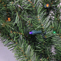 Pre-Lit Canadian Pine Artificial Christmas Wreath - 36-Inch, Multicolor Lights