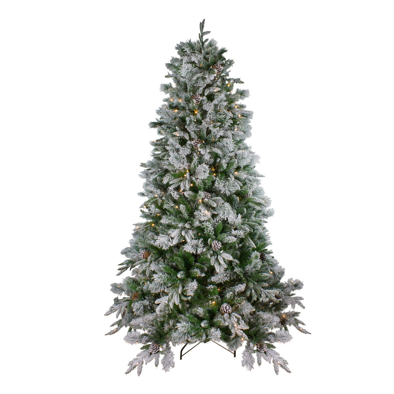 6.5' Pre-Lit LED Full Mixed Rosemary Emerald Angel Pine Artificial Christmas Tree - Clear Lights