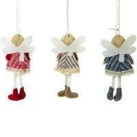 Set of 3 Hanging Angel Doll Christmas Ornaments 6