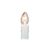 Thumbnail for 10 White C7 Candle Pathway Markers Christmas Lights - 8