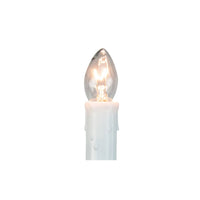 10 White C7 Candle Pathway Markers Christmas Lights - 8