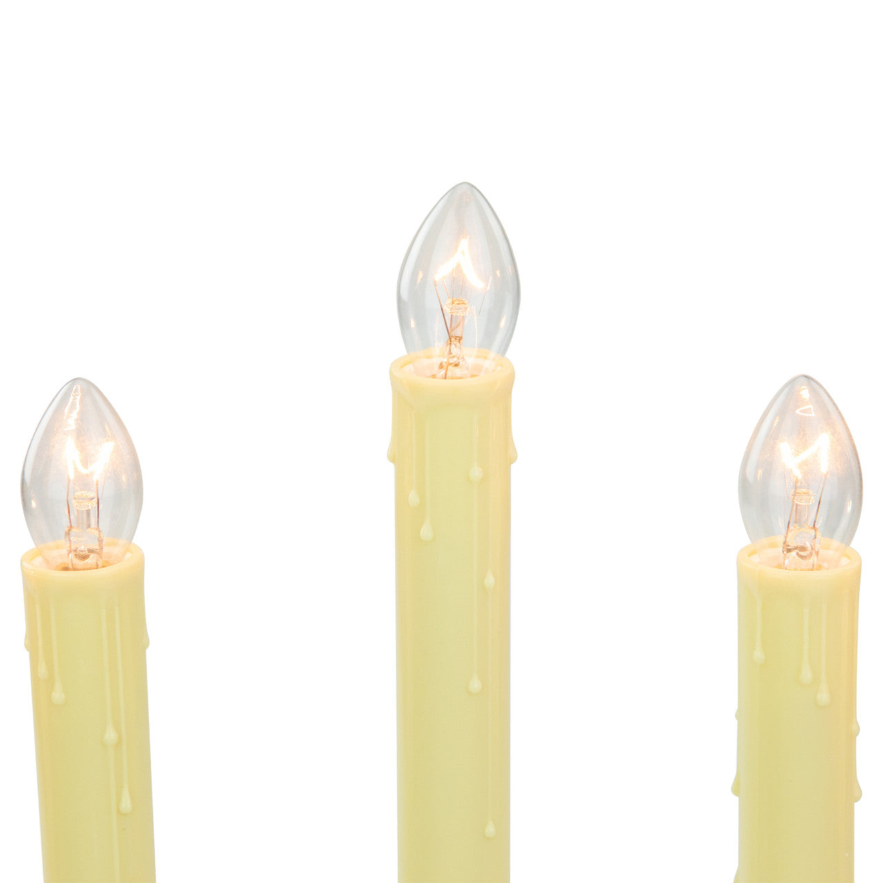 14.5" Ivory 5-Lights Christmas Chandelier on Holly Berry and Bell Base Candle Lamp