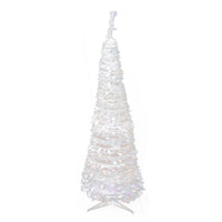 6' Pre-Lit Slim Tinsel Artificial Christmas Tree - Clear Lights