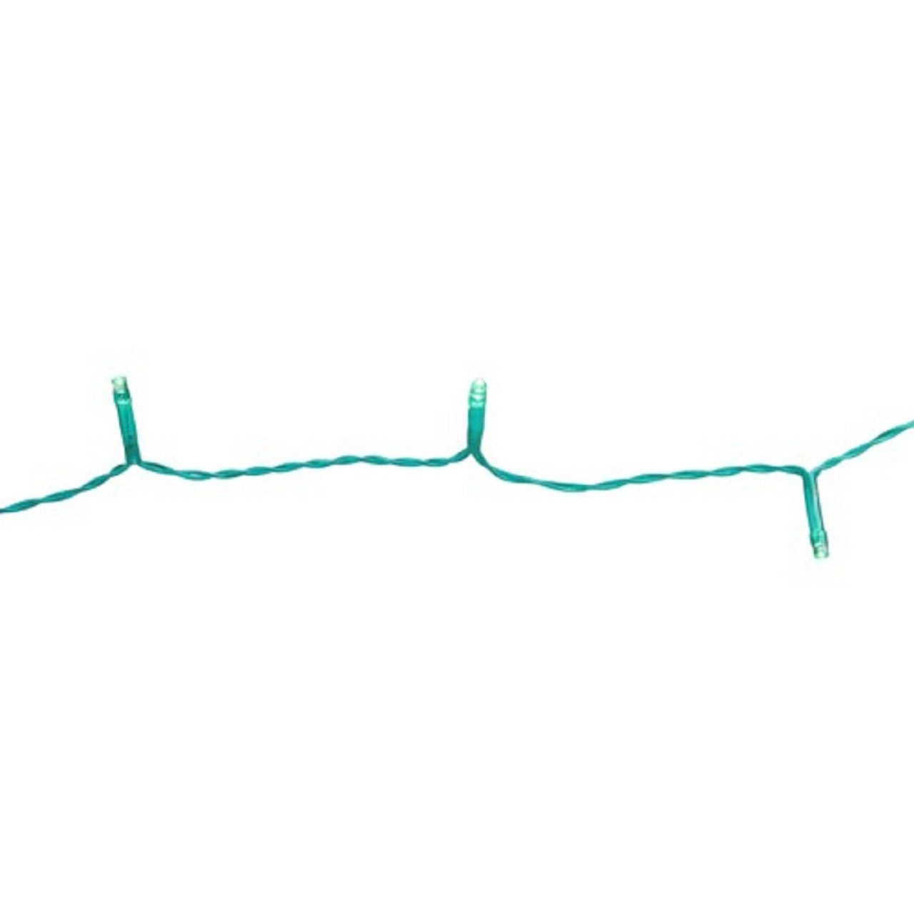 20 Battery Operated Green LED Wide Angle Mini Christmas Lights - 6.4 ft Green Wire