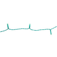 20 Battery Operated Green LED Wide Angle Mini Christmas Lights - 6.4 ft Green Wire