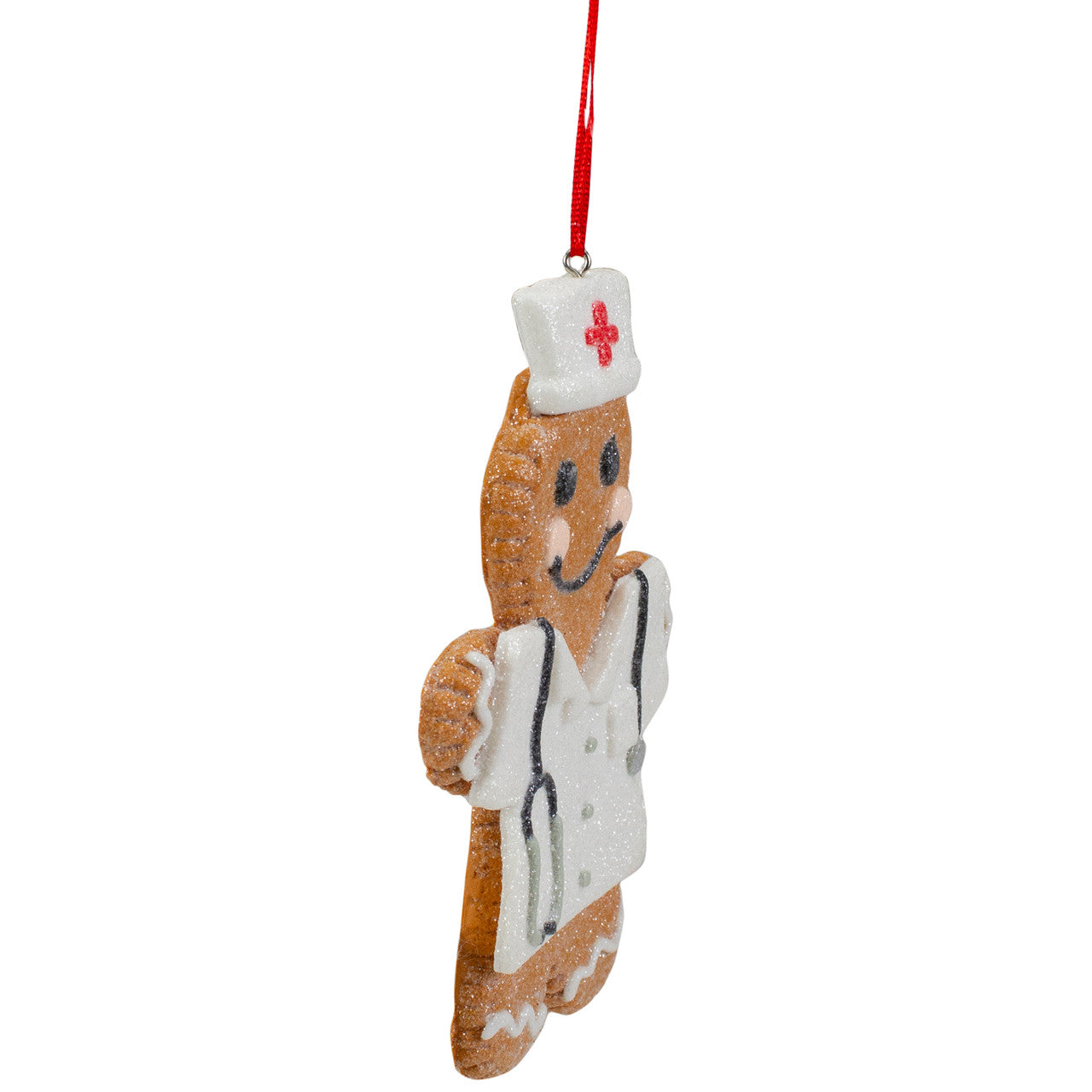 5.5" First Responder Nurse Gingerbread Woman Christmas Ornament