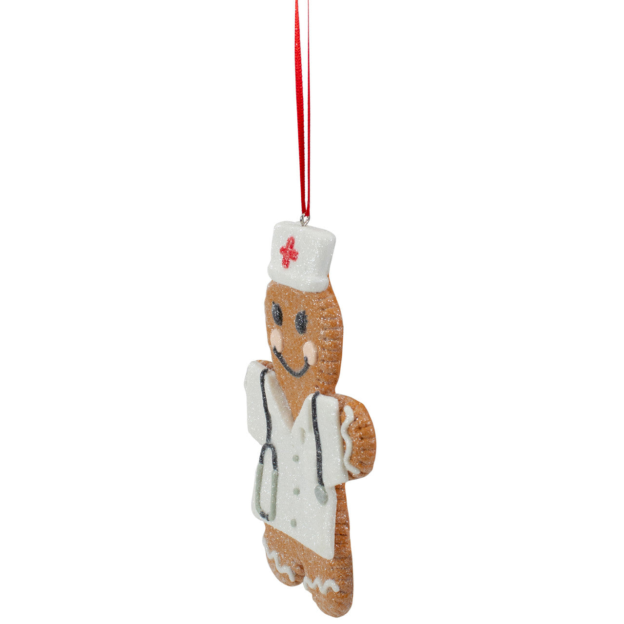 5.5" First Responder Nurse Gingerbread Woman Christmas Ornament
