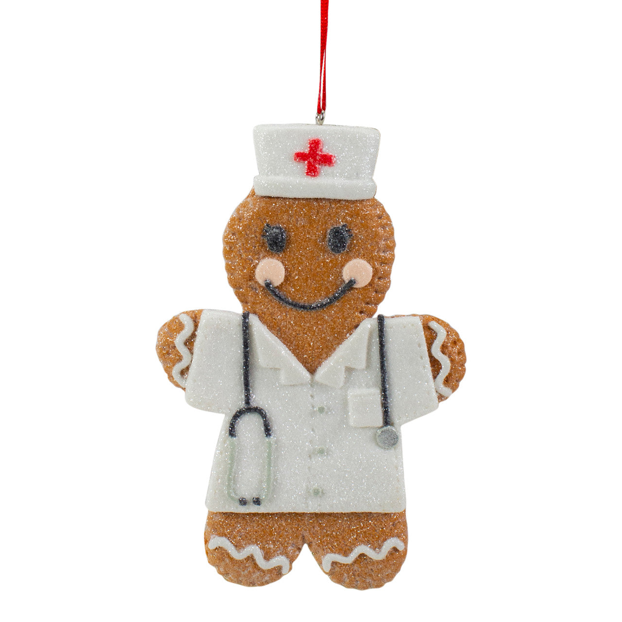 5.5" First Responder Nurse Gingerbread Woman Christmas Ornament